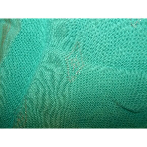 MUDD girls size 7/8 flowy hi low teal silver diamond print short sleeve blouse - Picture 6 of 6